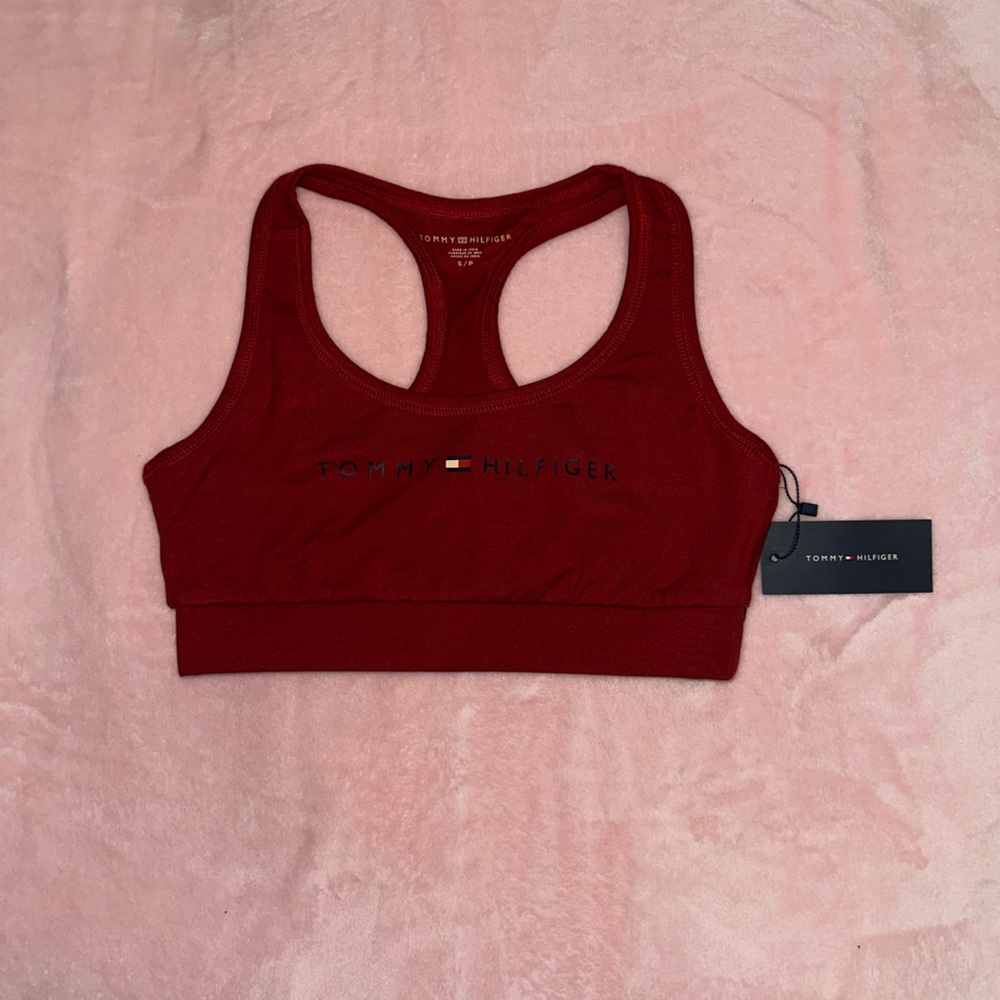 Tommy Hilfiger Red Racerback Sports Bra